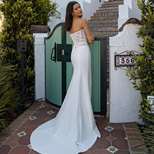 Load image into Gallery viewer, Mermaid Wedding Dress-Strapless High Split Bridal Gown | Wedding Dresses
