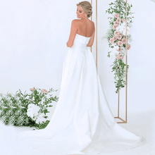 Load image into Gallery viewer, Beach Wedding Dress-Satin Open Back Bridal Gown | Wedding Dresses
