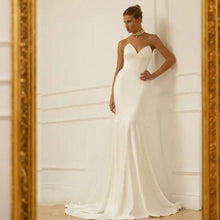 Load image into Gallery viewer, Simple Mermaid Wedding Dress-Sweetheart Satin Bridal Gown | Wedding Dresses
