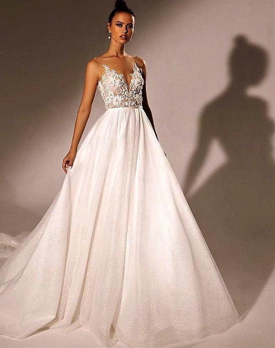 Beach Wedding Dress-A-Line Beach Wedding Dress | Wedding & Bridal Party Dresses