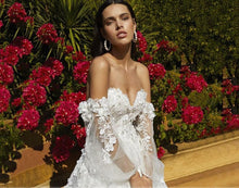 Load image into Gallery viewer, A Line Wedding Dress-Floral Lace Bridal Gown | Wedding Dresses
