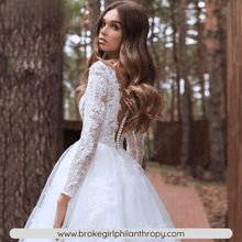Load image into Gallery viewer, Long Sleeve Wedding Dress-A Line Lace Bridal Gown-Backless | Wedding Dresses
