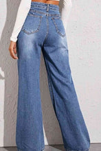 Load image into Gallery viewer, Blue Jeans-High Waist Wide Leg Blue Jeans | Blue Jeans

