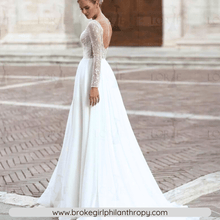 Load image into Gallery viewer, Bohemian Wedding Dress-Long Sleeve Beach Wedding Dress | Wedding Dresses
