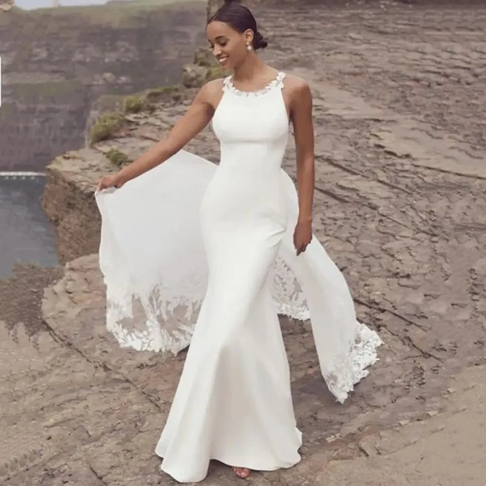 Mermaid Wedding Dress- Backless Lace Mermaid Wedding Dress | Wedding Dresses