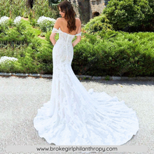 Load image into Gallery viewer, Mermaid Wedding Dress-Backless Off The Shoulder Wedding Gown | Wedding Dresses
