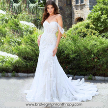 Load image into Gallery viewer, Mermaid Wedding Dress-Backless Off The Shoulder Wedding Gown | Wedding Dresses
