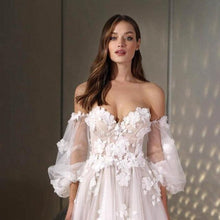 Load image into Gallery viewer, Beach Wedding Dress-Off Shoulder Bridal Gown | Wedding Dresses
