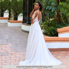 Load image into Gallery viewer, Backless Beach Wedding Dress-Romantic A-line Beach Wedding Dress | Wedding Dresses
