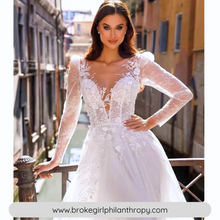 Load image into Gallery viewer, Lace Wedding Dress-Backless A-Line Wedding Dress | Wedding Dresses
