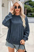 Load image into Gallery viewer, Womens Sweatshirt-Round Neck Dropped Shoulder Sweatshirt
