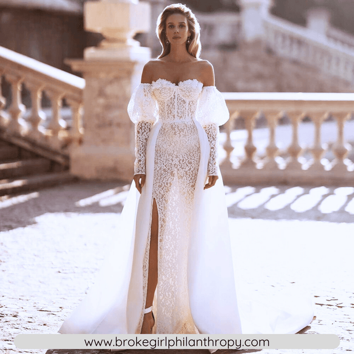 Sexy Long Sleeve Lace Mermaid Wedding Dress Broke Girl Philanthropy