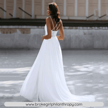 Load image into Gallery viewer, Sexy Wedding Dress-Sequin A Line Beach Wedding Dress | Wedding Dresses
