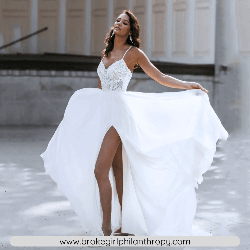 Sexy Wedding Dress-Sequin A Line Beach Wedding Dress | Wedding Dresses