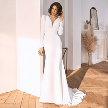 Load image into Gallery viewer, Sexy Wedding Dress-Sexy Backless V Neck Spandex Beach Wedding Dress | Wedding Dresses
