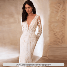 Load image into Gallery viewer, Mermaid Wedding Dress-Sexy V Neck Lace Wedding Dress | Wedding Dresses
