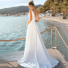 Load image into Gallery viewer, Simple Wedding Dress-A Line Backless Beach Wedding Dress | Wedding Dresses

