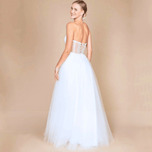 Load image into Gallery viewer, Simple Beach Wedding Dress-Strapless A Line Bridal Gown | Wedding Dresses
