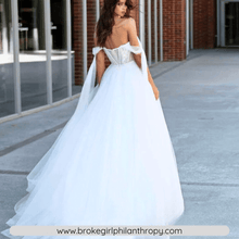 Load image into Gallery viewer, Beach Wedding Dress-Sweetheart Lace Wedding Dress Bow Straps | Wedding Dresses
