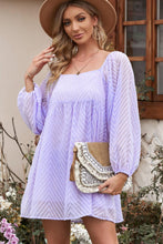 Load image into Gallery viewer, Womens Mini Dress-Textured Square Neck Mini Dress | Dress
