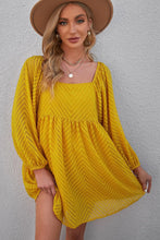 Load image into Gallery viewer, Womens Mini Dress-Textured Square Neck Mini Dress | Dress
