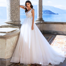 Load image into Gallery viewer, Lace Wedding Dress-A Line Wedding Dress-Court Train | Wedding Dresses
