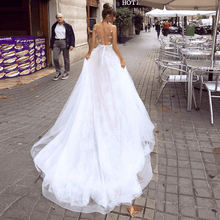 Load image into Gallery viewer, Backless Wedding Dress-V-Neck A Line Lace Wedding Dress | Wedding Dresses
