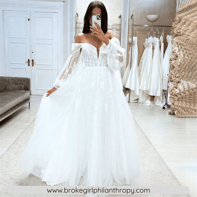 Vintage Wedding Dress-Lace A-Line Backless Bridal Gown | Wedding Dresses