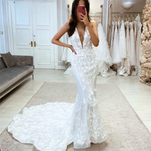 Load image into Gallery viewer, Mermaid Wedding Dress-Vintage Flower Lace Bridal Gown | Wedding Dresses
