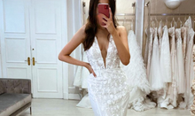 Load image into Gallery viewer, Mermaid Wedding Dress-Vintage Flower Lace Bridal Gown | Wedding Dresses
