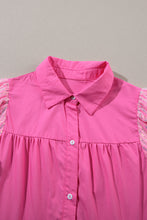 Load image into Gallery viewer, Bubble Sleeve Dress | Sequined Sleeve Ruffled Shirt Dress
