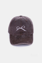 Load image into Gallery viewer, Pink Cotton Sports Hat | Bow Embroidered Washes Caps
