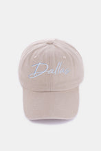 Load image into Gallery viewer, DALLAS Embroidered Baseball Cap
