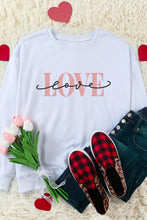 Load image into Gallery viewer, LOVE Graphics Sweatshirt | Round Neck Dropped Shoulder Top
