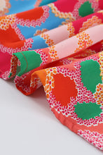 Load image into Gallery viewer, Pink Boho Flower Print Puff Sleeve Peplum Top | Tops/Tops &amp; Tees
