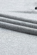 Load image into Gallery viewer, V Neck Top | Gray Floral Lantern Sleeve Patchwork Blouse
