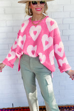 Load image into Gallery viewer, Bonbon Pearl Beaded Heart Drop Shoulder Sweater | Tops/Sweaters &amp; Cardigans
