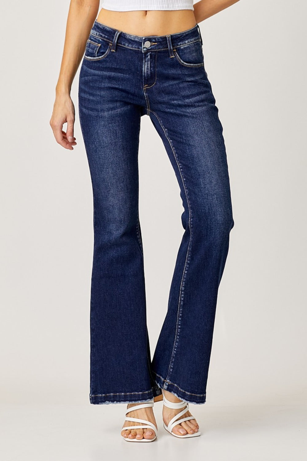 RISEN Low Rise Flare Blue Jeans