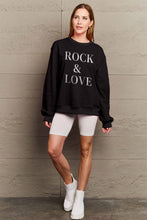 Load image into Gallery viewer, ROCK ＆ LOVE Sweatshirt | Graphic Round Neck Sweatshirt
