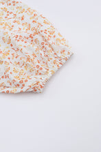 Load image into Gallery viewer, Apricot Boho Floral Smocked Puff Sleeve Mini Dress | Dresses/Floral Dresses
