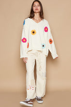 Load image into Gallery viewer, V-Neck Flower Patches Sweater
