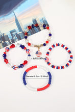 Load image into Gallery viewer, Flag Day Bracelet | Red Blue Beaded Multi-Layer Bracelet
