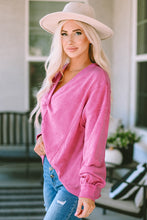 Load image into Gallery viewer, Oversized Sweatshirt | Rose Exposed Seam Twist Open Back
