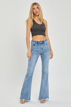Load image into Gallery viewer, RISEN High Rise Frayed Hem Flare Jeans

