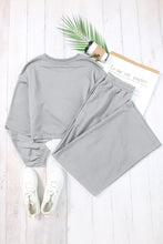 Load image into Gallery viewer, Activewear Set | Light Grey Criss Cross Crop Top and Pants
