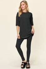 Load image into Gallery viewer, Dropped Shoulder T-Shirt and Leggings Set
