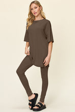 Load image into Gallery viewer, Dropped Shoulder T-Shirt and Leggings Set

