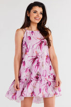 Load image into Gallery viewer, Summer Chiffon Mini Dress | Flared Ruffled Bottom
