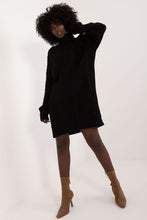 Load image into Gallery viewer, Turtleneck Casual Gray Sweater Dress
