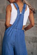 Load image into Gallery viewer, Womens Denim Overalls |  Distressed Wide Leg Blue Denim Overalls | Blue Jeans
